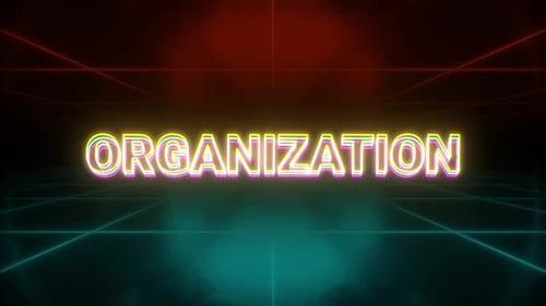 Retro-Hintergrund mit Organisationsanimation