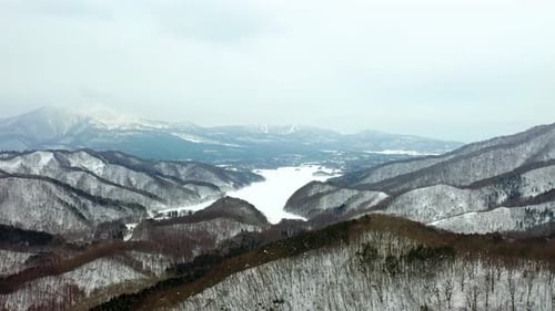 The aerial view of Fukushima