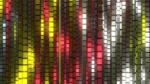 Abstract Geometric Cubes Pixelated Light Background Loop