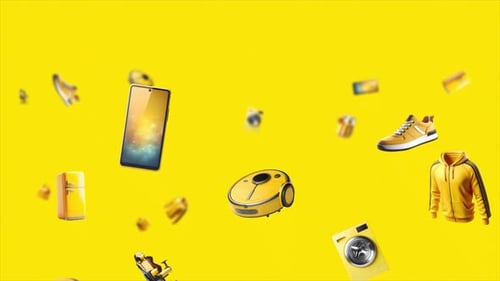 Falling 3D Consumer Products Animation