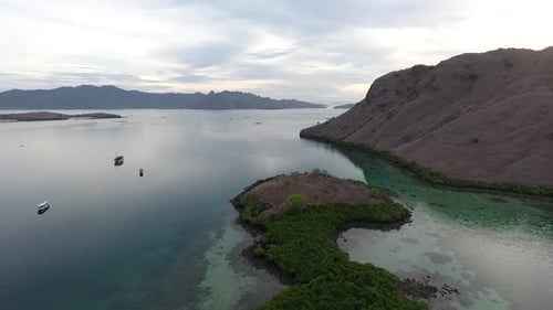 Aerial beautiful view of the island