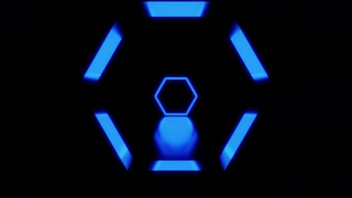 Blinked Blue Tunnel Vj Loop Background