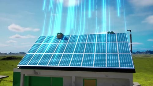 Solar Energy Harvesting on Modern House