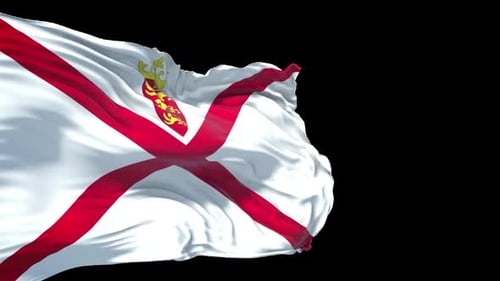 Realistic Jersey Flag Waving 3D Animation