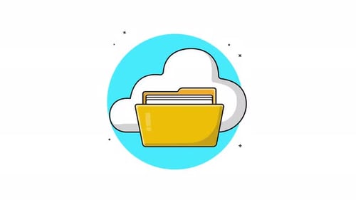 4k Cloud Storage Concept Animation Video