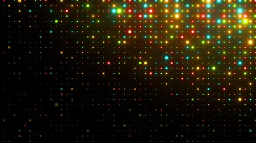 Lumières clignotantes multicolores.
