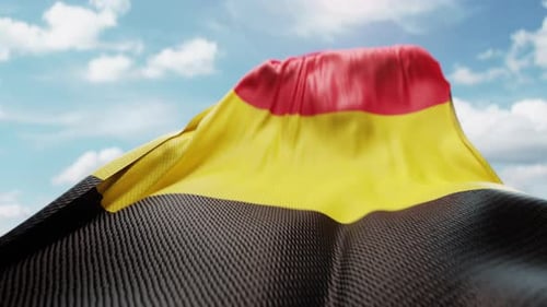 Textured Fabric Flag Reveal Animation