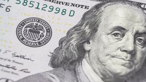 Close Up of New Hundred Dollar Bill