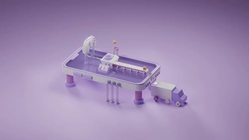3D Loop Satisfying Online Shopping Animation