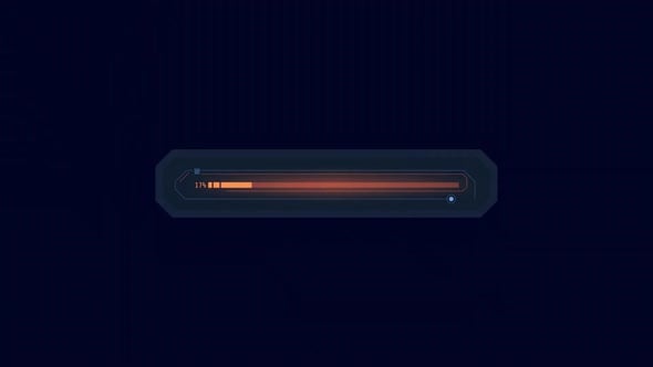 HUD Loading Element Frame with Linear Progress Bar, Overlays Motion ...