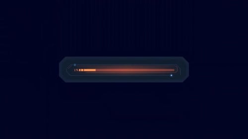 HUD Loading Element Frame with Linear Progress Bar