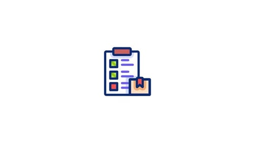 Animated Checklist and Delivery Package Icon