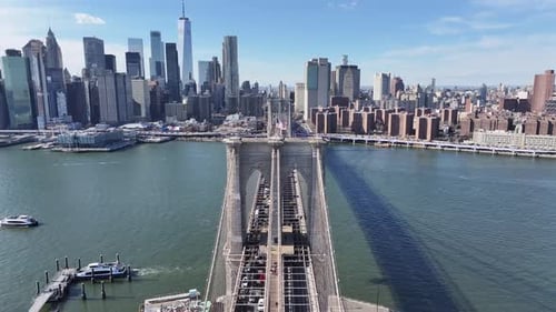 Brooklyn Bridge At Manhattan In New York United States.