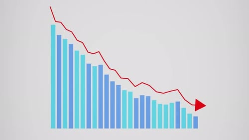 Stock market animated graphic. Stock price chart.