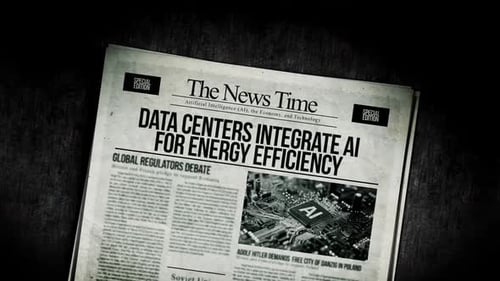 Data Centers Integrate Ai For Energy Efficiency Newspaper Headline Titles