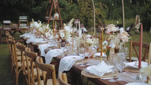 Rustic Wedding Table Setting in Nature