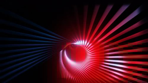 Red And Blue Belt Tunnel Background Vj Loop In 4K