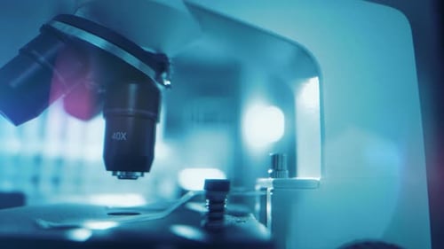 Microscope in Lab Close Up Science Research