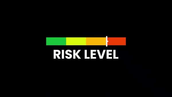 Animated Flat Design Risk Level Gauge Indicator, Backgrounds Motion ...