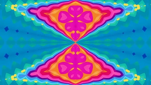 Vibrant Abstract Kaleidoscope Morphing Seamless Loop