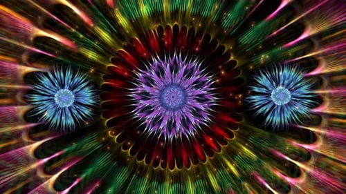 Vibrant Evolving Abstract Fractal Background Animation