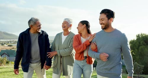 Family Stroll on a Sunny Day