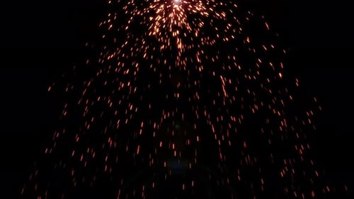 Sparkling Orange Particles Falling Overlay