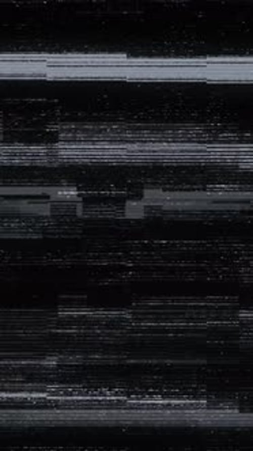 Monochrome TV Static Glitch Effect for Vintage Video Overlays and Backgrounds