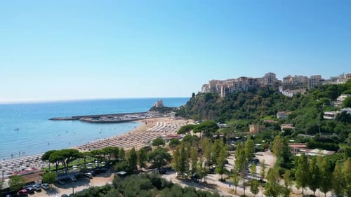 Sperlonga beaches and Torre Truglia tower in Italy