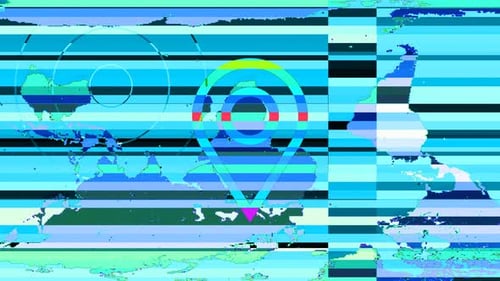 Hi tech earth map news background