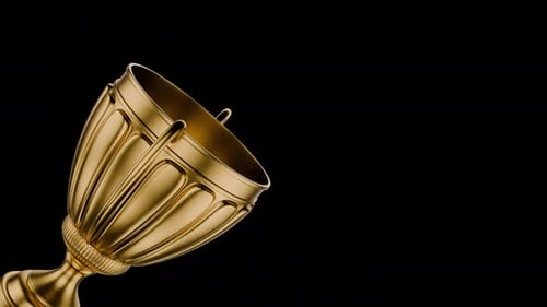 Animated Golden Trophy for Awards and Celebrations