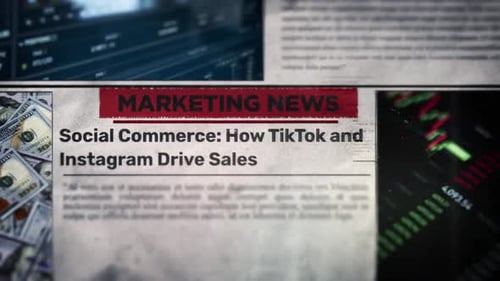 Social Commerce How Tik Tok And Instagram Drive Sales Headline Title On Newspaper