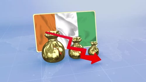 Ivory Coast Reserves Drop Economic Data Infographics Graph