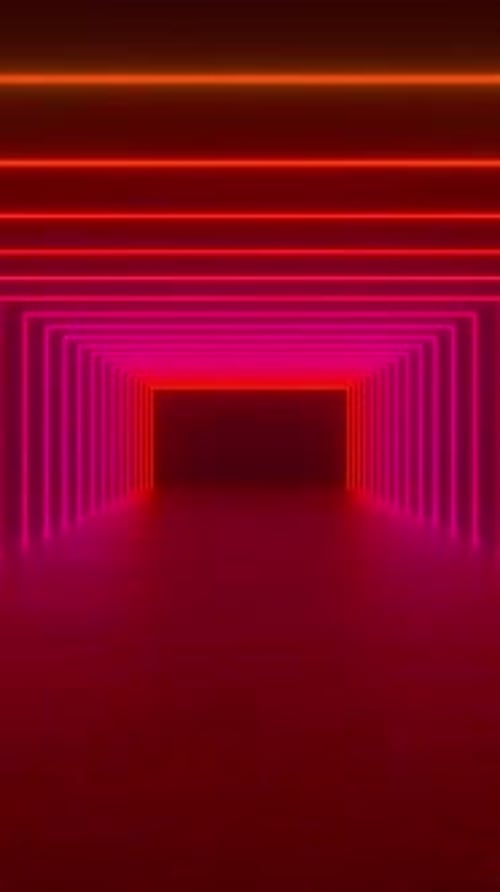 Dynamic Neon Light Tunnel Background