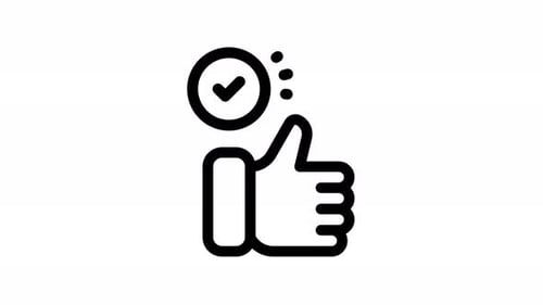 acknowledgement line icon animation
