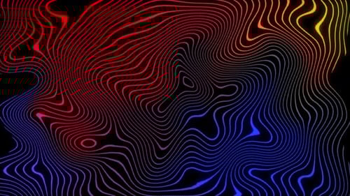 Abstract Neon Wavy Lines Looping Background Animation