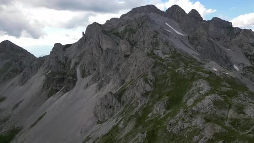 A beautiful mountain circus with an incredible relief and placers of stones. Mountains Komovi.