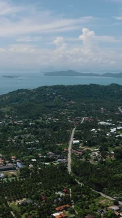 Scenic Coastal Town with Turquoise Waters Ko Samui Thailand