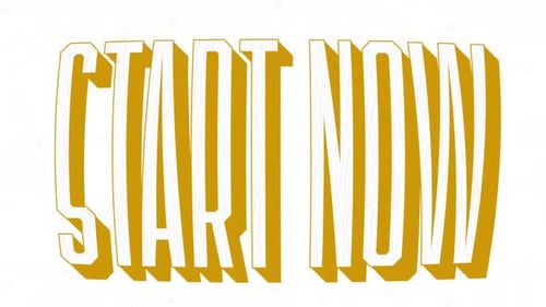 Dynamic 'Start Now' Bouncing Text Animation Title