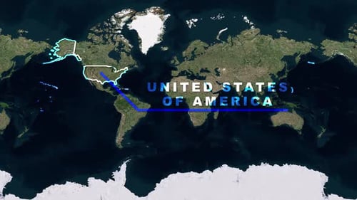 United States Of America Map Animation