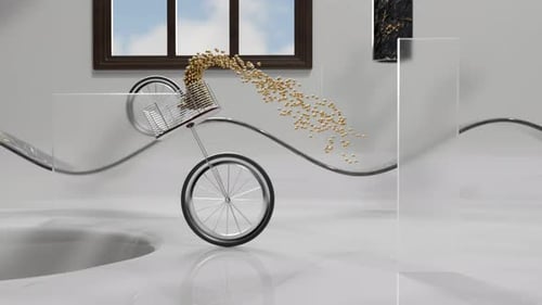 Animación de formas de bucles 3D de Física