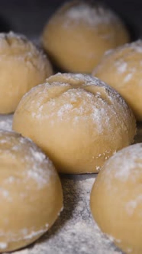 Vertical Screen Warm Fresh Bread in a Bakery