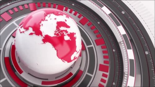 Red Technology Planet Loop