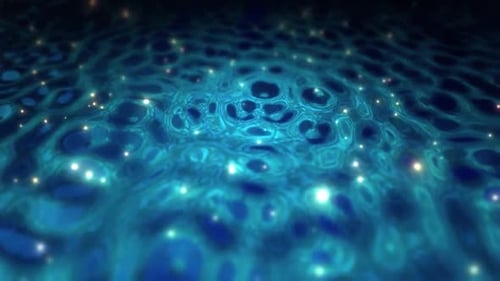 Green And White Fluid Particles Galaxy Animation Background