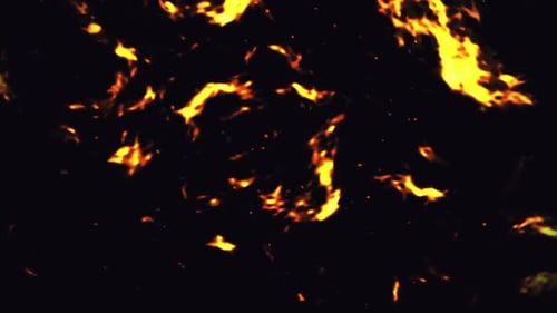 Feueranimation auf schwarzem Hintergrund