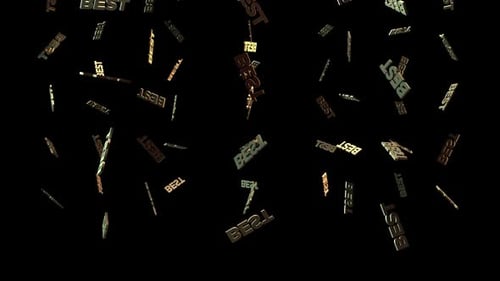 Best Text 3d Falling Alpha Channel Gold