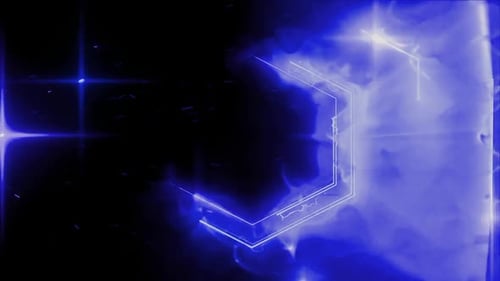 Futuristic Hexagon Energy Glow Reveal Title Animation