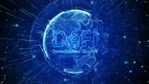 Futuristic Decentralized Finance (DeFi) Network Globe Animation