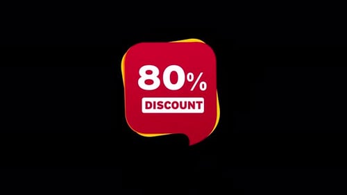 Fluid Animated 80 Percent Discount Price Tag