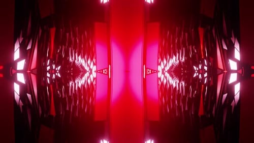 Red Space Kaleidoscope For Party Vj Loop Background Animation